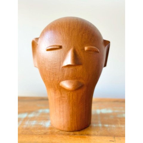 Escultura Cabeça Cerâmica Cida Lima. Arte Popular Brasileira
