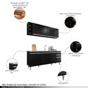 Ver imagem 3 de Conjunto Balcão de Cozinha para Pia Apex Armário Aéreo Mdp/bp Preto G96 - Gran Belo