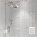 Ver imagem 2 de Papel de Parede Adesivo Colmeia Branco Lavável Fosco 10m