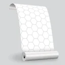 Ver imagem 3 de Papel de Parede Adesivo Colmeia Branco Lavável Fosco 10m