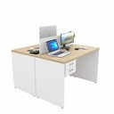 Ver imagem 3 de Estação Trabalho Plataforma 120x60 2 Lugares C/ Gav Netmobil- Dubai/branco