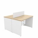 Ver imagem 4 de Estação Trabalho Plataforma 120x60 2 Lugares C/ Gav Netmobil- Dubai/branco