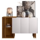 Ver imagem 1 de Balcão Jasmin 03 Portas Off White e Ypê - D'Rossi