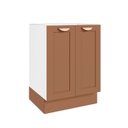 Ver imagem 2 de Balcão Planejado 2 Portas 60cm sem Tampo Arizona CabeCasa MadeiraOriginals Laranja/Terracota/Branco