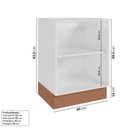 Ver imagem 3 de Balcão Planejado 2 Portas 60cm sem Tampo Arizona CabeCasa MadeiraOriginals Laranja/Terracota/Branco
