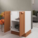 Ver imagem 4 de Balcão Planejado 2 Portas 60cm sem Tampo Arizona CabeCasa MadeiraOriginals Laranja/Terracota/Branco