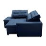 Sofá de Canto Retrátil e Reclinável com Molas 2,50x2,00 Esq Virginia Suede Azul Adonai Estofados - 5