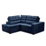 Sofá de Canto Retrátil e Reclinável com Molas 2,50x2,00 Esq Virginia Suede Azul Adonai Estofados - 4