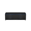 Ver imagem 2 de Baú Organizador Fighter para Quarto Gamer 140cm Corino:preto e Azul