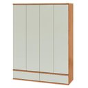 Ver imagem 2 de Guarda Roupa 180cm 4 Portas com Gavetas Dalla Costa 100% Mdf Cor:freijó com Off White