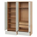 Ver imagem 5 de Guarda Roupa 180cm 4 Portas com Gavetas Dalla Costa 100% Mdf Cor:freijó com Off White