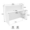 Balcão Atendimento Recepção Consultório 1200x600 C/gaveteiro - Branco - 5