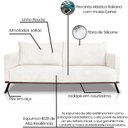 Ver imagem 3 de Sofa Aya 3 Lugares para Sala de Estar 220cm Boucle 3300 Ezz