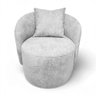 Poltrona Decorativa para Sala Quarto Aisha Orgânica Élpis Móveis Boucle Prata - 2