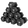 Jogo de Dumbbells Kit 12 a 30kg Lion Monobloco Aço Injetado - 1