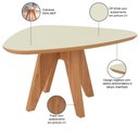 Ver imagem 7 de Kit 02 Mesas de Centro e 01 Mesa Lateral Orgânica Selly D03 Off White Freijó - Lyam Decor