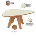 Ver imagem 6 de Kit 02 Mesas de Centro e 01 Mesa Lateral Orgânica Selly D03 Off White Freijó - Lyam Decor