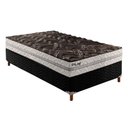 Ver imagem 1 de Cama Box Solteiro: Colchão Espuma D33 Paropas Pasquale Plus + Base CRC Suede Black(88x188)