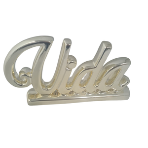 Escultura Vida Cerâmica Dourado