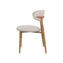 Ver imagem 4 de Kit 2 Cadeiras de Jantar Estofado em Linho Nude e Estrutura Metálica para Ambientes Moderno