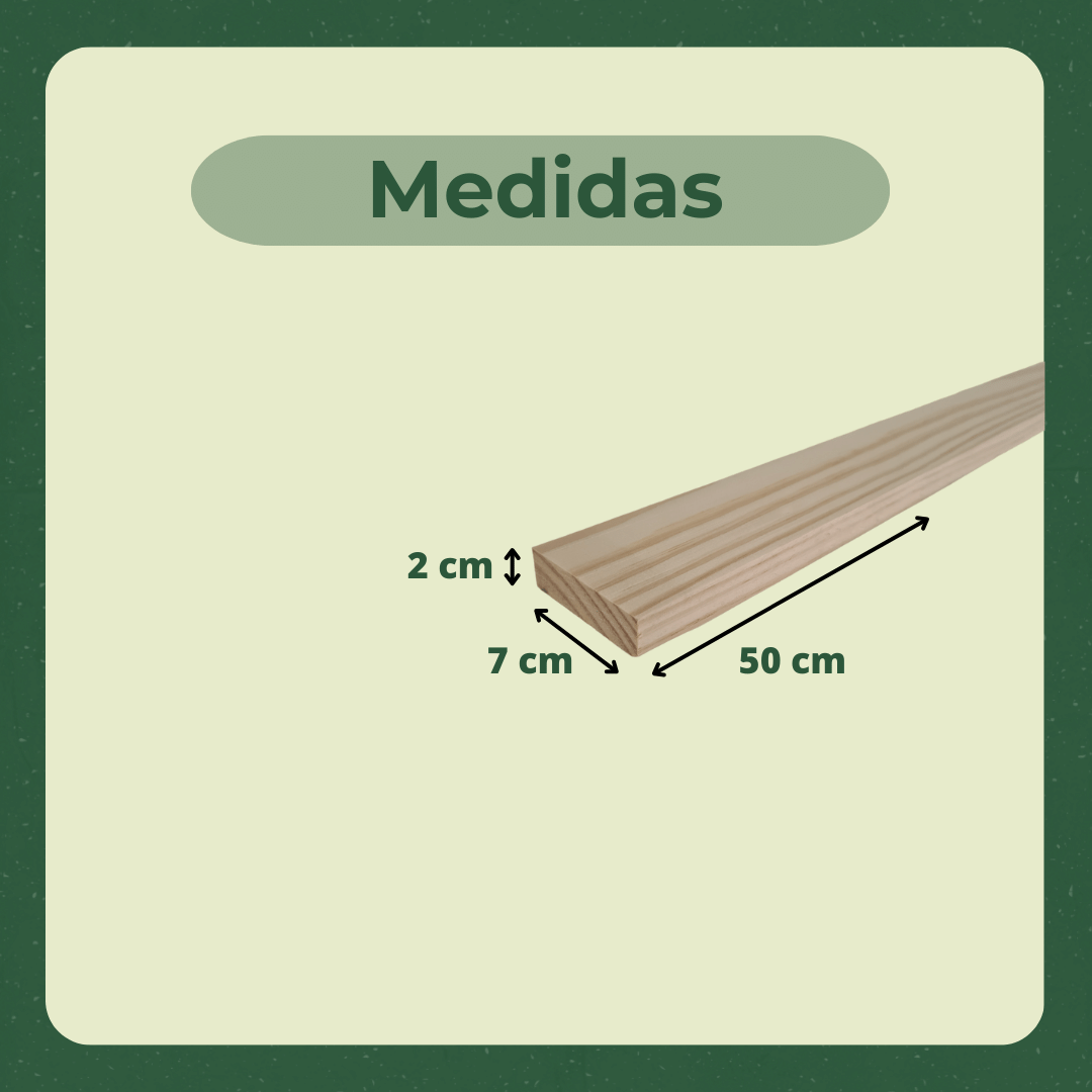 20 Ripas/sarrafos de 2x7x50 Cm Madeira de Pinus - 3