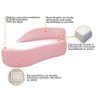 Kit Divã Luna 160cm Lado Esquerdo e 02 Poltronas Base de Ferro Dourado Suede Rosa Bebê - 10