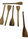 Ver imagem 4 de Kit 6 Espátulas de Pau 30 Cm em Madeira Artesanal Teixeira:marrom-claro
