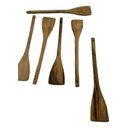 Ver imagem 4 de Kit 6 Espátulas de Pau 30 Cm em Madeira Artesanal Teixeira:marrom-claro