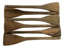 Ver imagem 2 de Kit 6 Espátulas de Pau 30 Cm em Madeira Artesanal Teixeira:marrom-claro