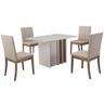Mesa de Jantar com 4 Cadeiras Herval, Off White - Mh 5314/ Mh 3231 - 2