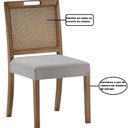 Ver imagem 7 de Conjunto Mesa Tampo de Vidro 200x100cm com 6 Cadeiras Celine Marrom/Amêndoa/Off White