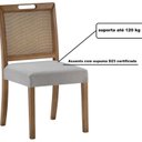 Ver imagem 6 de Conjunto Mesa Tampo de Vidro 200x100cm com 6 Cadeiras Celine Marrom/Amêndoa/Off White