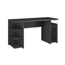 Ver imagem 4 de Mesa Gamer Escrivaninha Para Computador Home Office Nicho CPU 3 Prateleiras Quarto Preta