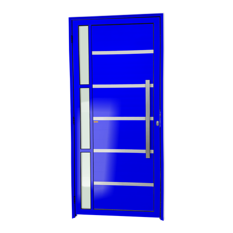 Porta Alumínio Lambril Miraggio c/Puxador D.Azul 100 Brimak