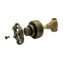 Ver imagem 2 de Acabamento Industrial Rustico Registro Pressão Gaveta Ouro Velho Base Luxo Metal 1/4 de Volta