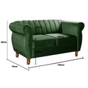 Ver imagem 4 de Namoradeira Decorativa Chesterfield Sofá Realeza Vintage - Veludo Verde