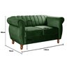 Namoradeira Decorativa Chesterfield Sofá Realeza Vintage - Veludo Verde - 4