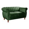 Namoradeira Decorativa Chesterfield Sofá Realeza Vintage - Veludo Verde - 2