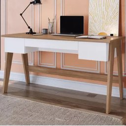 Escrivaninha 03 Gavetas Trend Home Office - Artesano Off White - 1