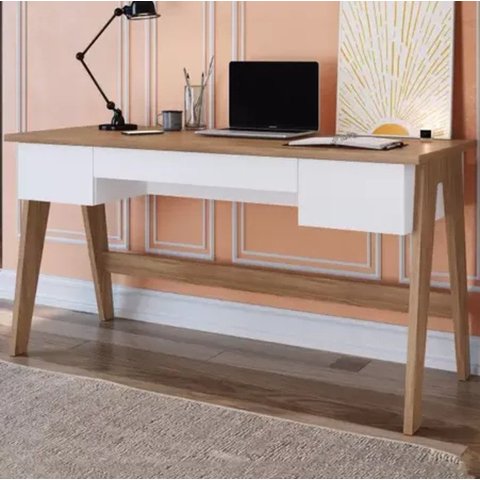 Escrivaninha 03 Gavetas Trend Home Office - Artesano Off White