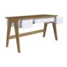 Escrivaninha 03 Gavetas Trend Home Office - Artesano Off White - 4