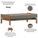 Ver imagem 4 de Mesa de Centro para Sala de Estar Retangular Esdras F06 Oak Ferrolack - Lyam Decor