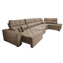 Ver imagem 7 de Sofá de Canto 4.80x2.36m Retrátil e Reclinável com Molas Cama inBox Platinum Direito Suede Bege
