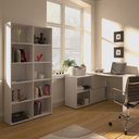 Ver imagem 2 de Mesa Escrivaninha em L Link e Estante Livreiro 90x187cm Lean A06 Branco - Mpozenato