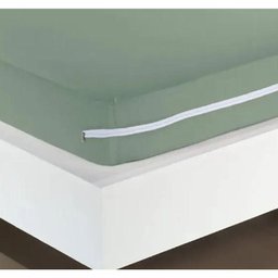 Capa para Colchão Buettner Solteiro Malha 100% Algodão com Zíper Verde - 2