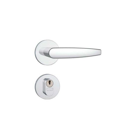 Fechadura Externa 803-33 Cromada Roseta Redonda Stam