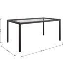 Ver imagem 3 de Mesa Sala de Jantar Cozinha Tampo de Vidro Retangular Soul 136 Cm 6 Lugares 4 Pés em Aço Preto