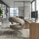 Ver mais imagens de Poltrona Decorativa Topazio Base Giratoria Boucle Tce 1018 Moll