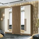 Ver imagem 5 de Guarda Roupa Casal 6 Portas Ripado Espelho e Pes Buriti Santos Andira
