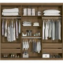 Ver imagem 3 de Guarda Roupa Casal 6 Portas Ripado Espelho e Pes Buriti Santos Andira